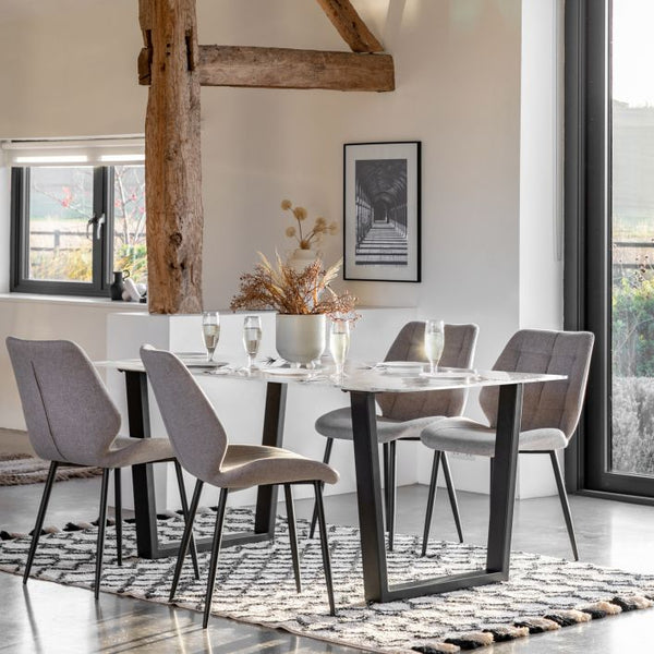 Ghedi Bramma Dining Table White Effect — SantoLusso®