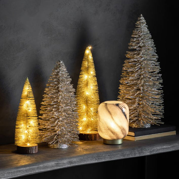 Ghedi Brush Tree 10 LED Lights Gold — SantoLusso®