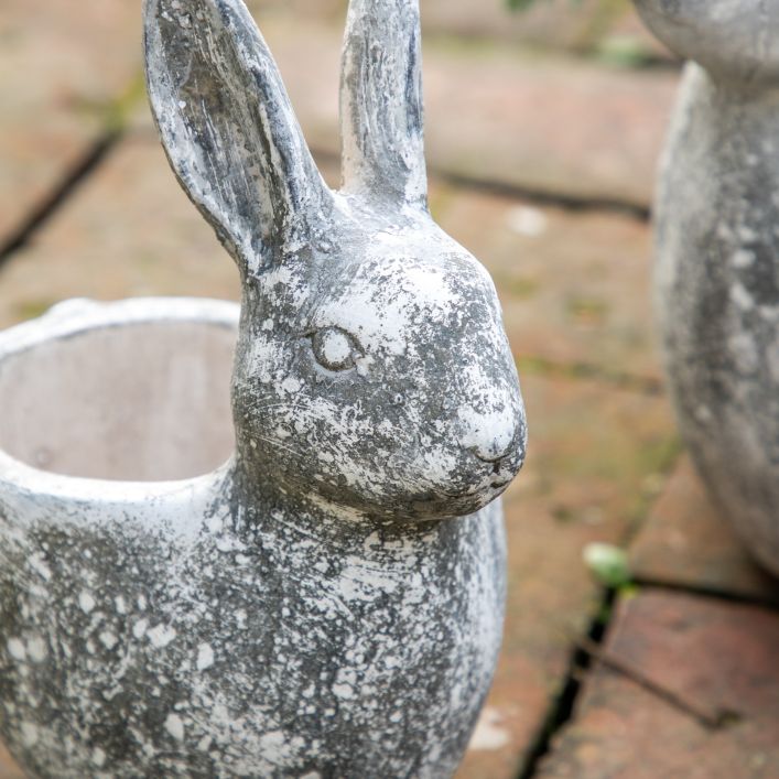 Ghedi Bunny Pot Small Distressed White — SantoLusso®