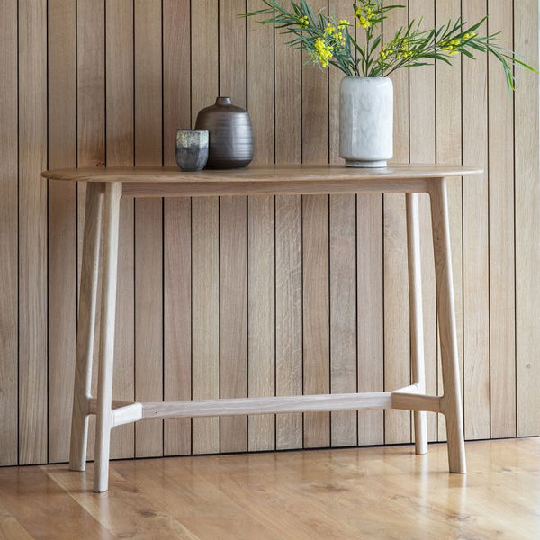 Ghedi Cabrera Console Table Oak — SantoLusso®