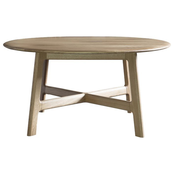 Ghedi Cabrera Round Coffee Table Oak — SantoLusso®