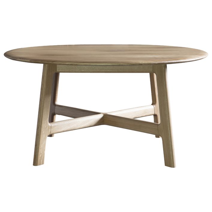 Ghedi Cabrera Round Coffee Table Oak — SantoLusso®