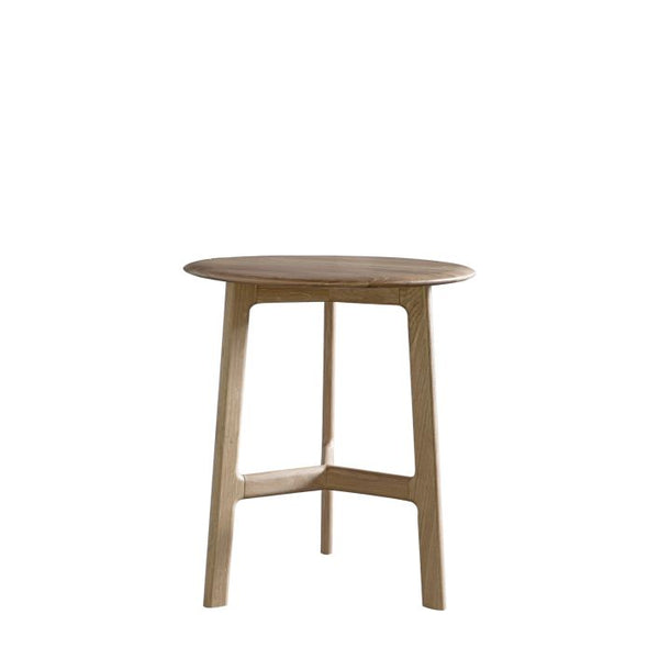 Ghedi Cabrera Round Side Table Oak — SantoLusso®