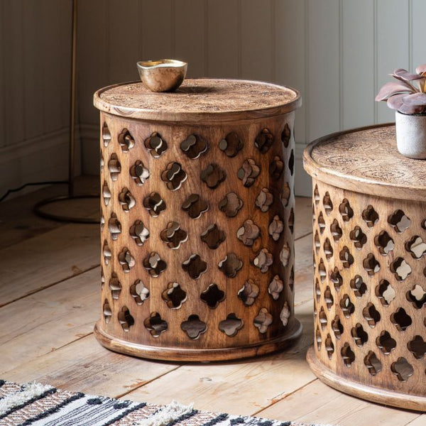 Ghedi Cameo Side Table Natural — SantoLusso®