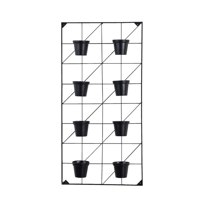 Ghedi Carlos Wall Planters x8 Black Small — SantoLusso®