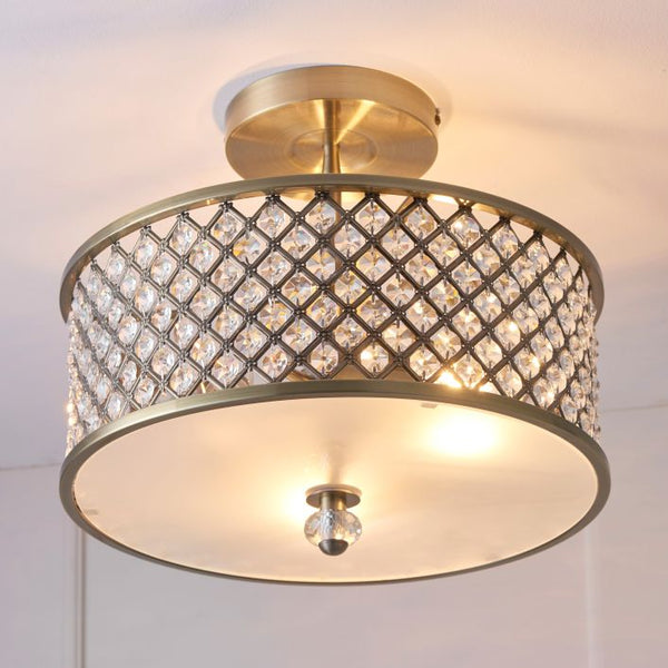 Ghedi Cephas Ceiling Lamp Antique Brass — SantoLusso®