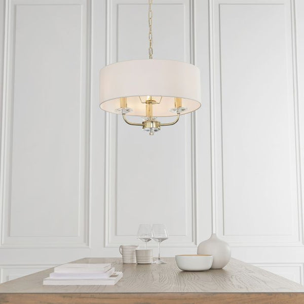 Ghedi Columbano 3 Pendant Light Brass — SantoLusso®