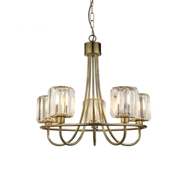 Ghedi Damari 5 Pendant Light Antique Brass — SantoLusso®
