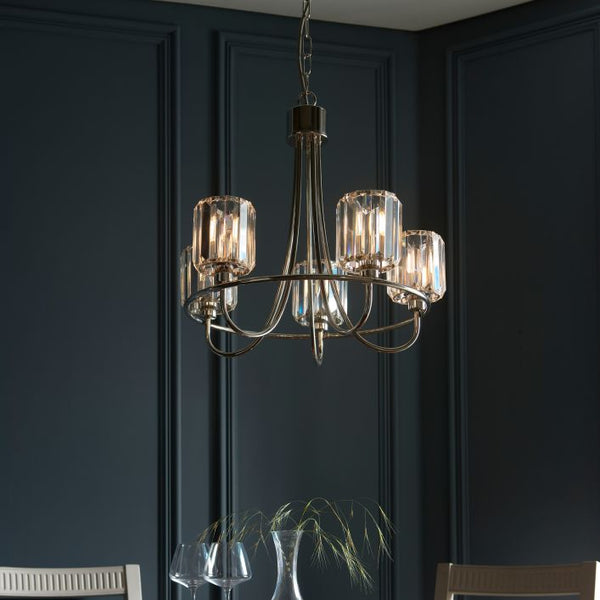 Ghedi Damari 5 Pendant Light Bright Nickel — SantoLusso®