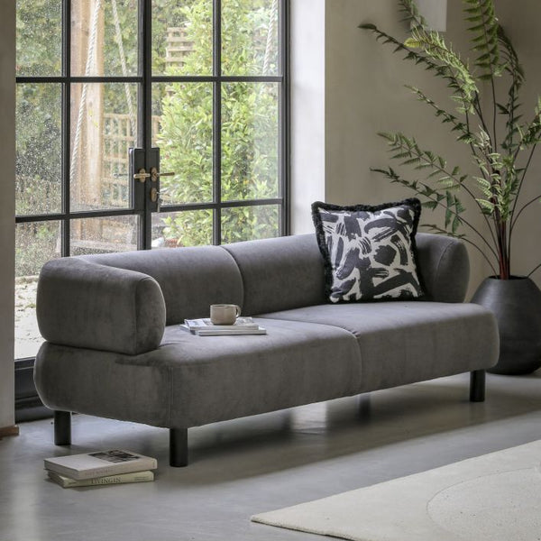 Ghedi Dayton 3 Seater Sofa Anthracite — SantoLusso®