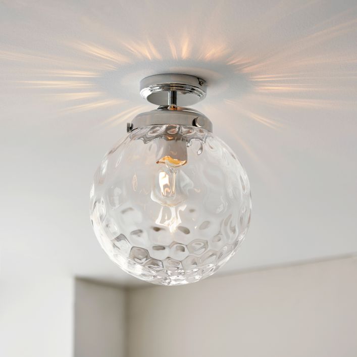 Ghedi Dominica Bathroom 1 Ceiling Light Chrome — SantoLusso®