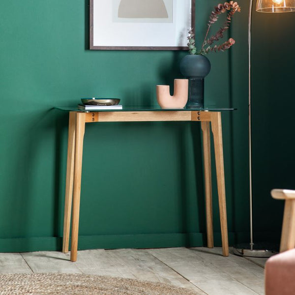 Ghedi Ebarallo Console Table Oak — SantoLusso®