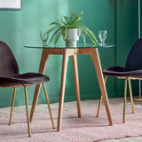 Ghedi Ebarallo Round Dining Table Oak — SantoLusso®
