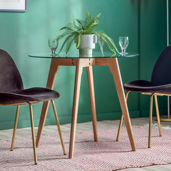 Ghedi Ebarallo Round Dining Table Oak — SantoLusso®