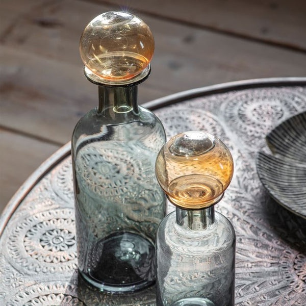 Ghedi Elma Bottle With Stopper Grey Brown Large — SantoLusso®