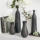 Ghedi Enya Fluted Vase Large Antique Grey — SantoLusso®