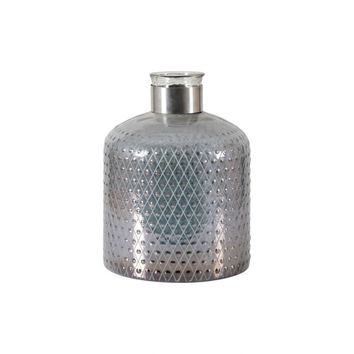 Ghedi Erica Vase Etched Grey Lustre Small — SantoLusso®