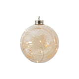 Ghedi Feather Etched Bauble with LED Amber — SantoLusso®