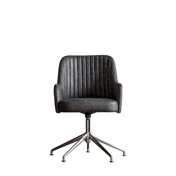 Ghedi Fiaggo Swivel Chair Antique Ebony — SantoLusso®