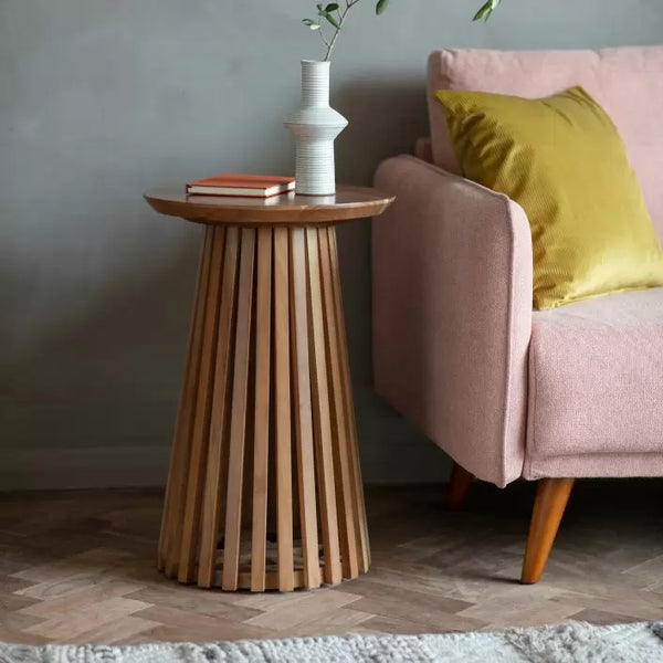 Ghedi Foreto Slatted Side Table — SantoLusso®