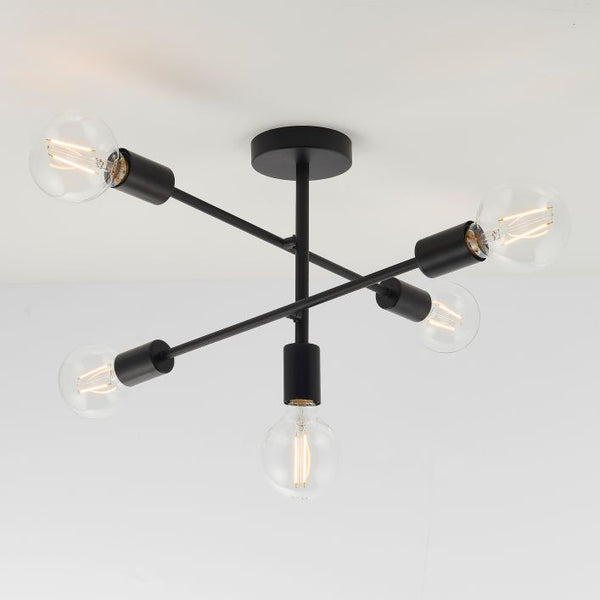 Ghedi Gabriela 5 Ceiling Lamp Black Small — SantoLusso®
