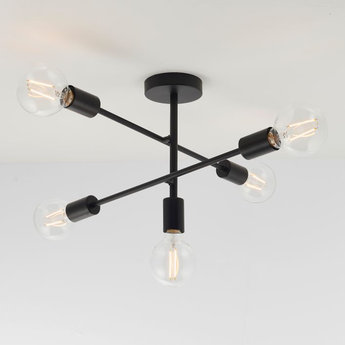 Ghedi Gabriela 5 Ceiling Lamp Black Small — SantoLusso®