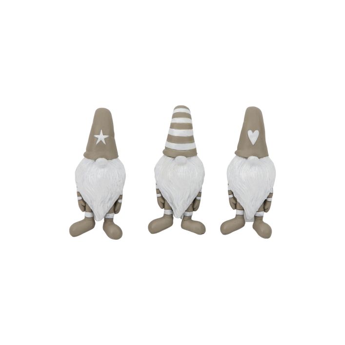 Ghedi Gerald Gonk Pothanger Beige Set of 3 — SantoLusso®