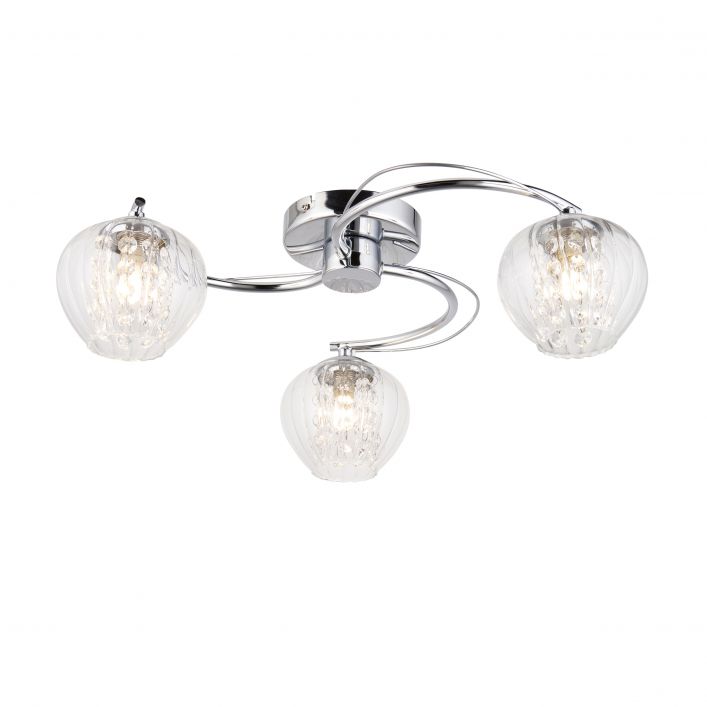 Ghedi Geralla 3 Ceiling Light Chrome — SantoLusso®