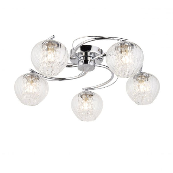 Ghedi Geralla 5 Ceiling Light Chrome — SantoLusso®