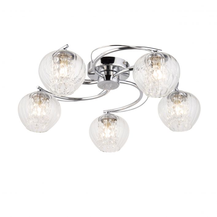 Ghedi Geralla 5 Ceiling Light Chrome — SantoLusso®