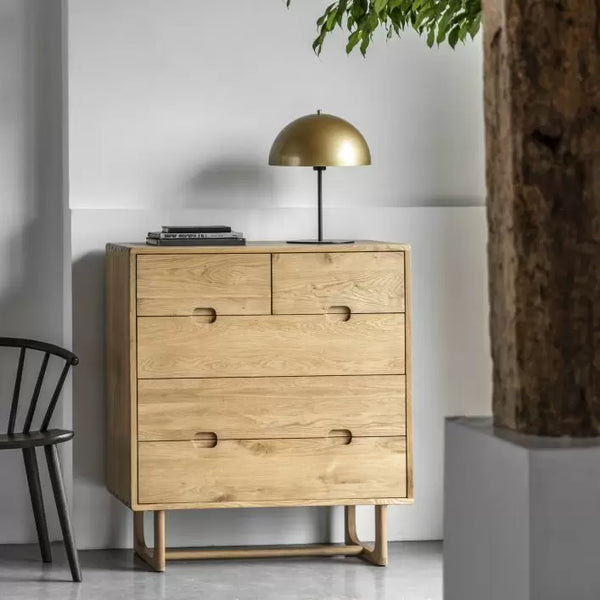 Ghedi Gianno 5 Drawer Chest Natural — SantoLusso®