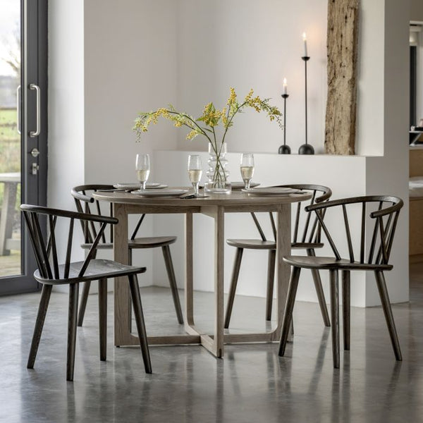 Ghedi Gianno Round Dining Table Smoked — SantoLusso®