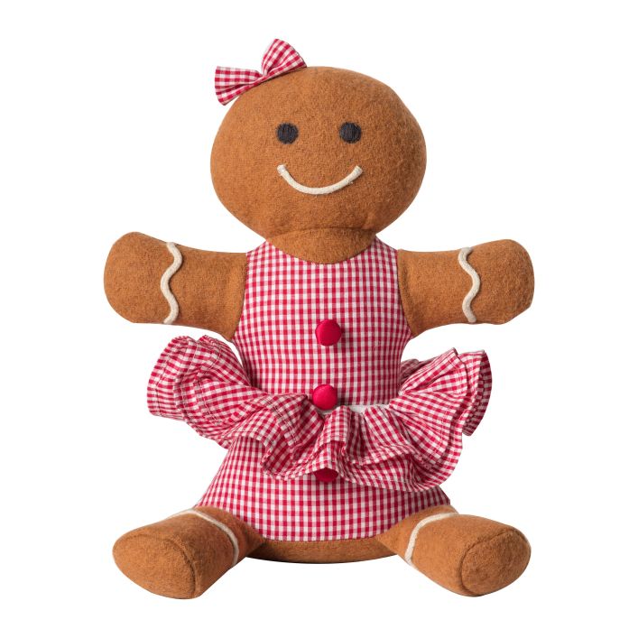 Ghedi Ginger Gingerbread Doorstop Brown/Red — SantoLusso®