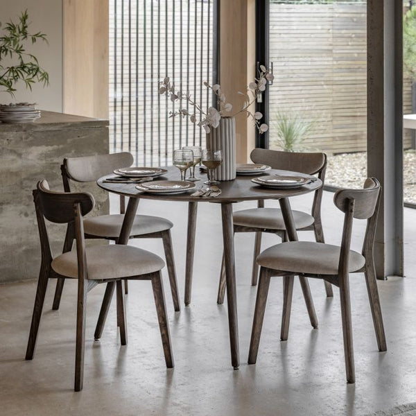Ghedi Girola Round Dining Table Smoked — SantoLusso®