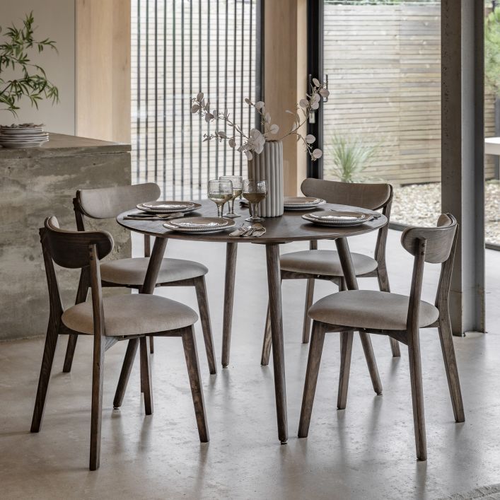 Ghedi Girola Round Dining Table Smoked — SantoLusso®