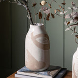 Ghedi Goya Vase Large Reactive White Brown — SantoLusso®
