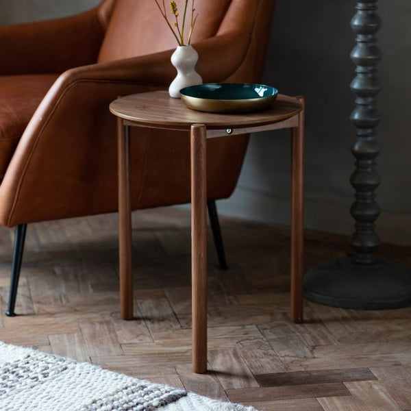 Ghedi Gurri Side Table Walnut — SantoLusso®