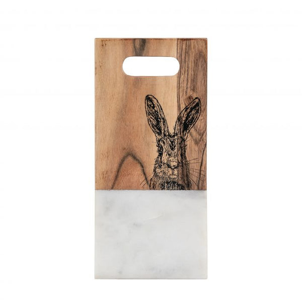 Ghedi Hare Board Small White Marble — SantoLusso®