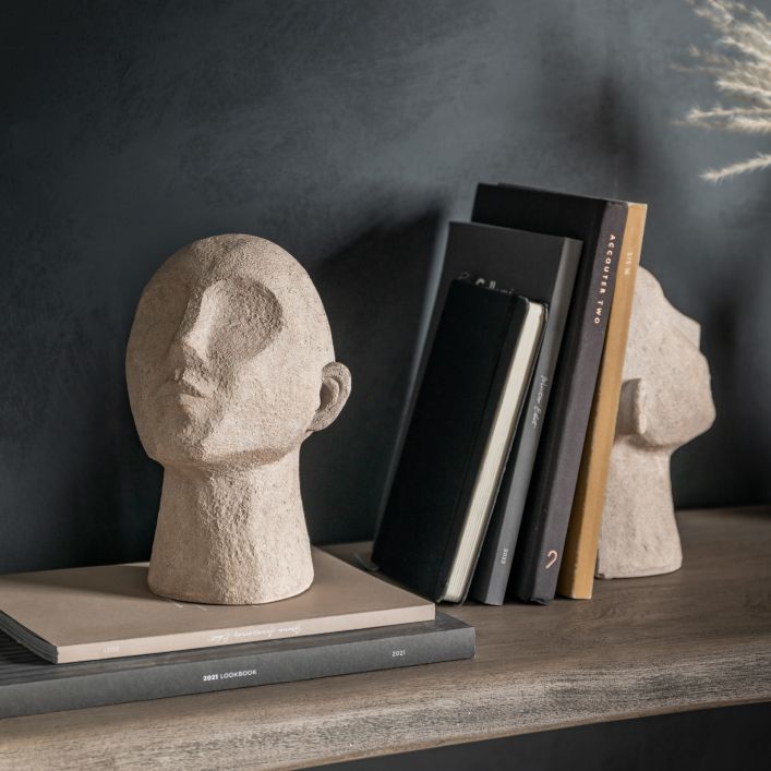 Ghedi Headz Bookend Cream (Set of 2) — SantoLusso®