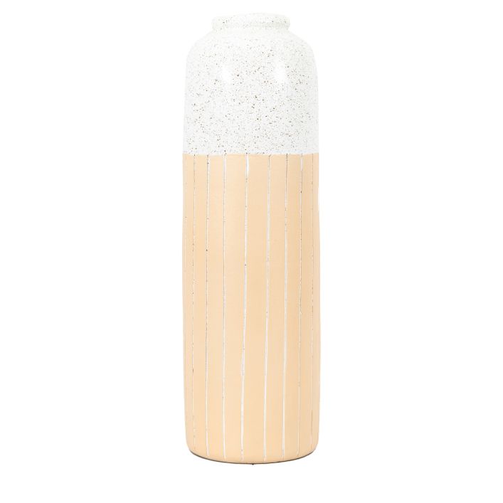 Ghedi Holmer Vase Large White Natural — SantoLusso®