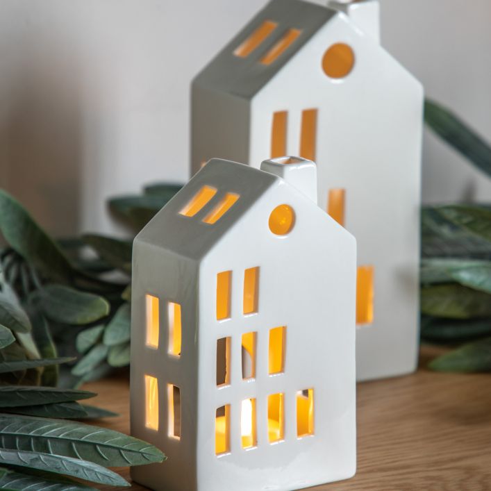 Ghedi Home Tealight Holder White Porcelain Large — SantoLusso®