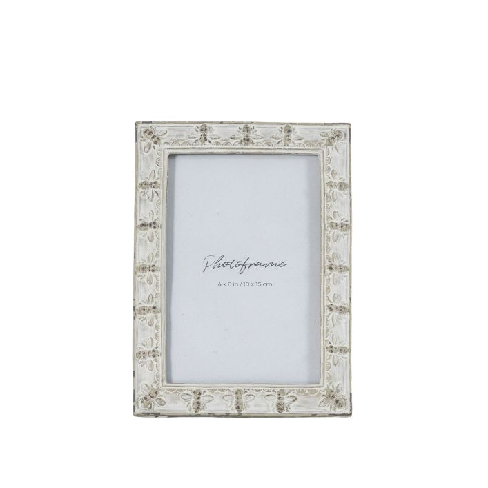 Ghedi Honey Bee Photo Frame 4x6 Antique Grey — SantoLusso®