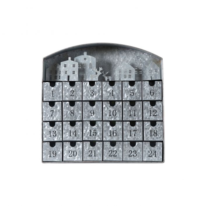 Ghedi House Scene Advent Calendar Metal — SantoLusso®