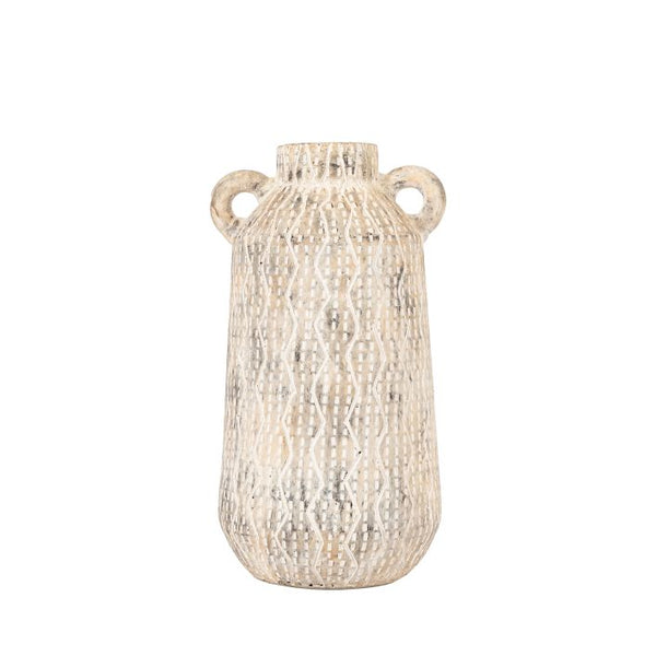 Ghedi Ica Vase Medium Earthy White — SantoLusso®