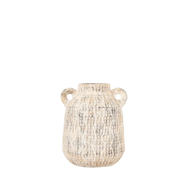 Ghedi Ica Vase Small Earthy White — SantoLusso®
