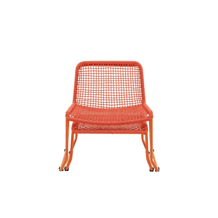 Ghedi Jussetto Lounge Chair with Footstool Orange — SantoLusso®