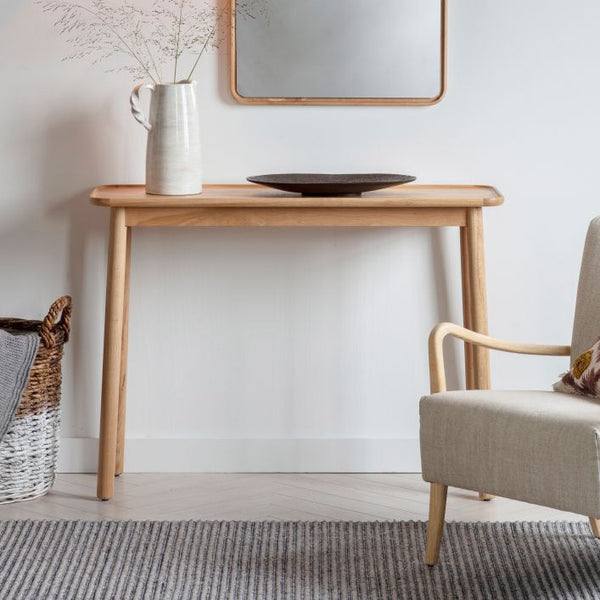 Ghedi Lencia Console Table Oak — SantoLusso®