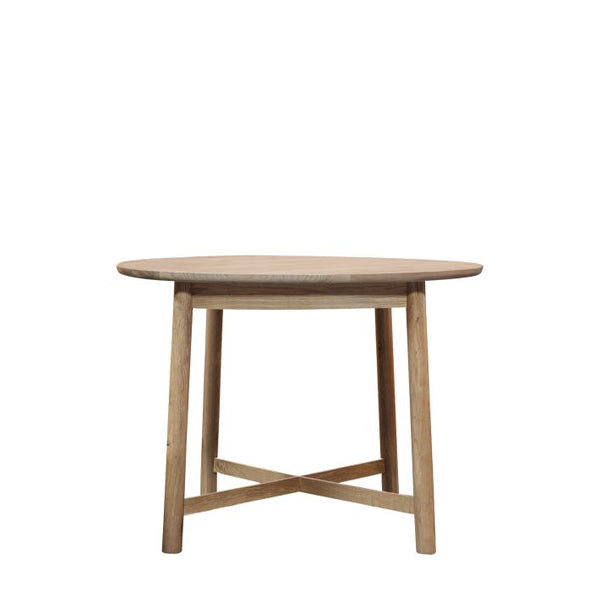Ghedi Lencia Round Dining Table Oak — SantoLusso®