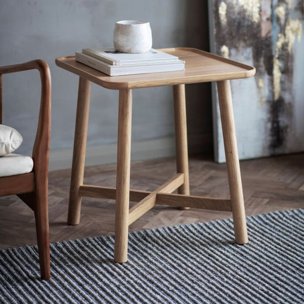 Ghedi Lencia Side Table Oak — SantoLusso®