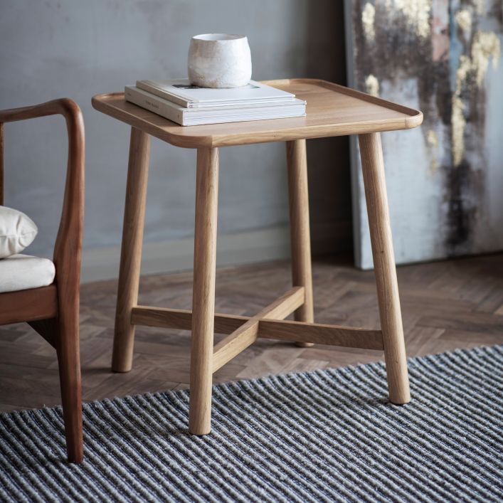 Ghedi Lencia Side Table Oak — SantoLusso®